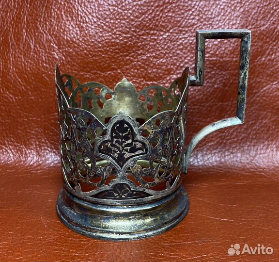 Подстаканник серебро 875 проба Кубачи СССР