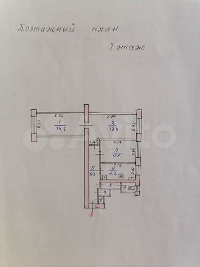 3-к. квартира, 65,9 м², 1/2 эт.