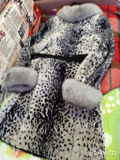 Мутоновая шуба размер 48