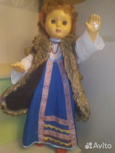 Кукла СССР большая, ранняя Оля Минск, 60см