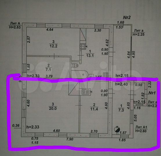 Дом 38,7 м² на участке 2,5 сот.