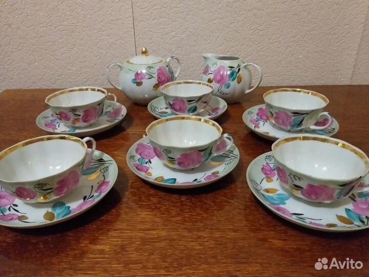 Сервиз чайный «Розы-Агашки», Дулево. СССР