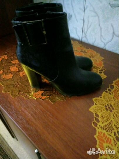 Ботильоны кожанные