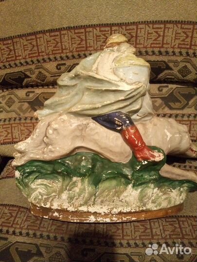 Статуэтка из гипса иван царевич на сером волке