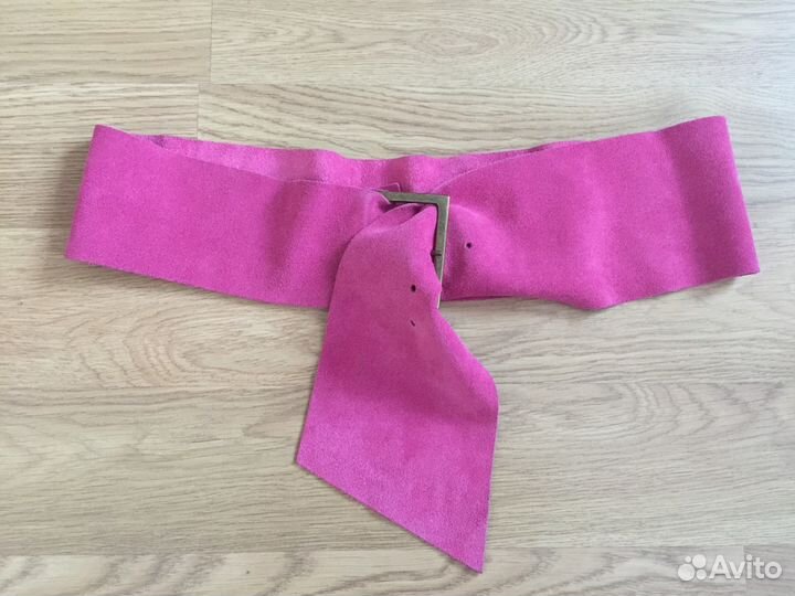 Натуральный ремень из кожи замши