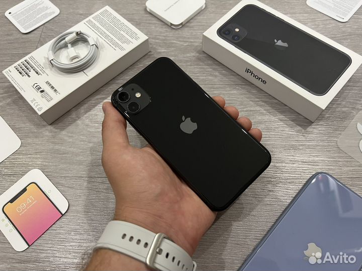 АКБ 100%, iPhone 11, 64 GB, Sim + eSim