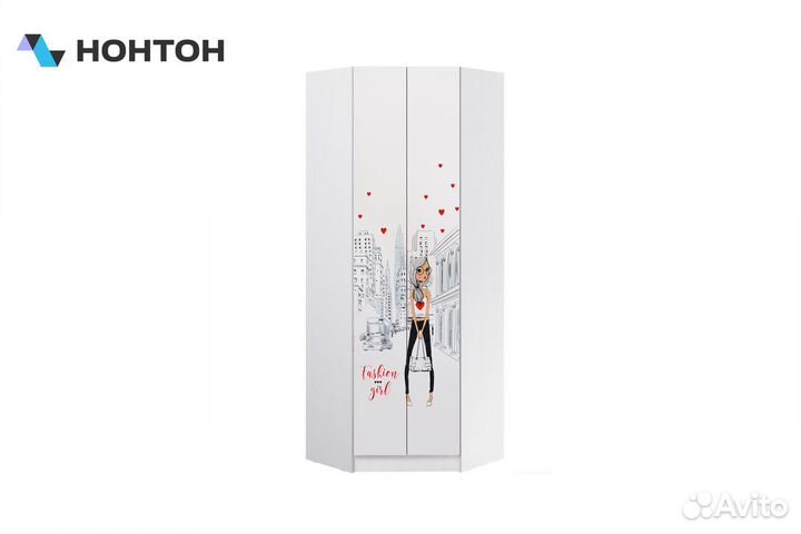 Шкаф угловой Вега NEW Girl белый