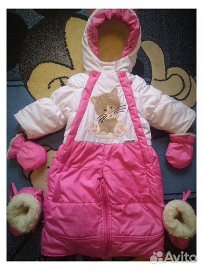 Зимний комбинезон для девочки Rusland разм. 80