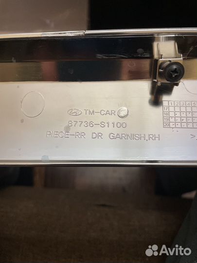 Молдинг на заднию правую дверь сантафе 4(2020г)