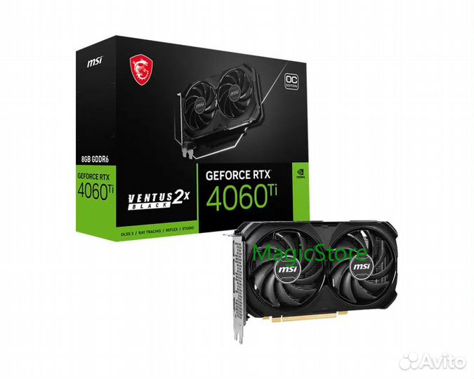 Новая видеокарта MSI GeForce RTX 4060 Ti ventus 2X