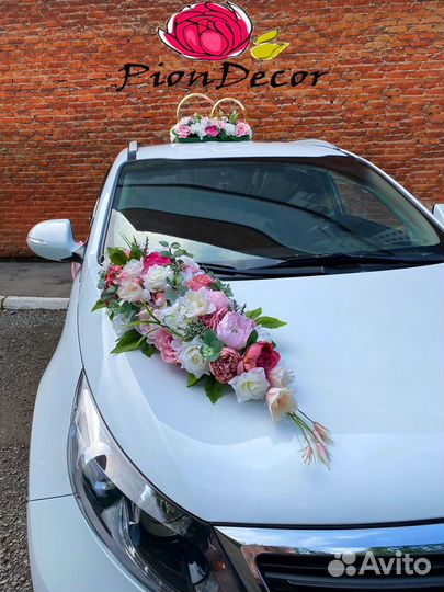 Свадебные украшения на машину № 70