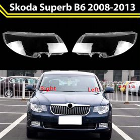 Стекло левой фары Skoda Superb 2 2008-2013