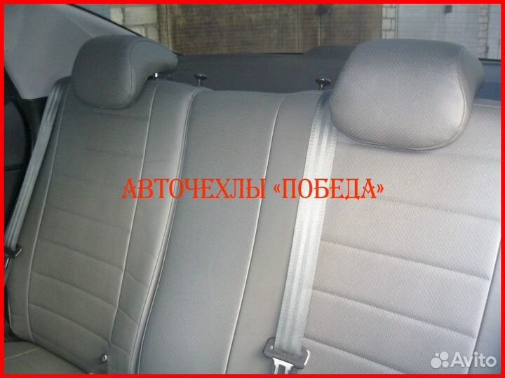 Чехлы Kia Rio 3 седан из экокожи серые Классика