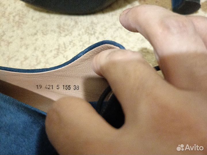 Ботильоны натуральная замша 38