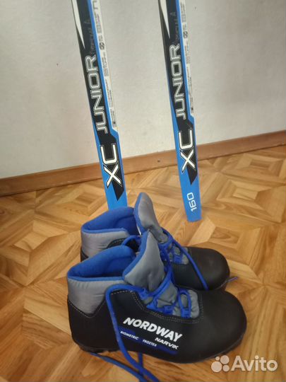 Беговые лыжи 160 С ботинками
