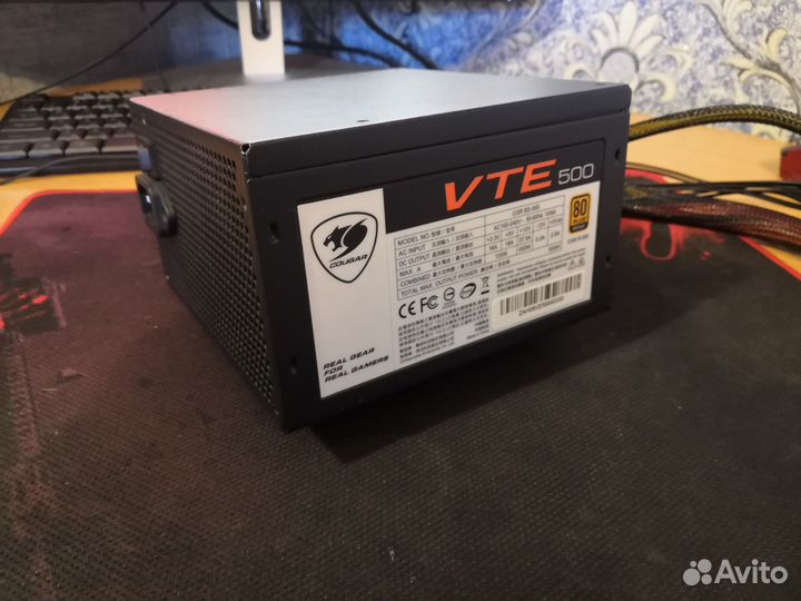 Блок питания Cougar VTE 500w, 80 Plus Bronze
