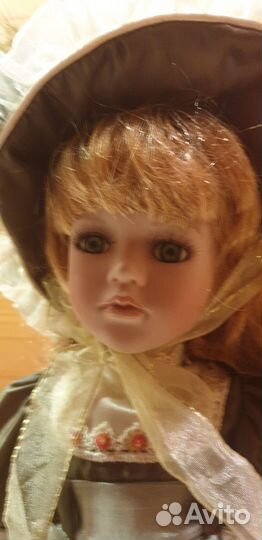 Кукла фарфоровая ремеко винтаж, 42 см