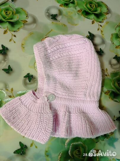 Шапка шлем для новорожденных