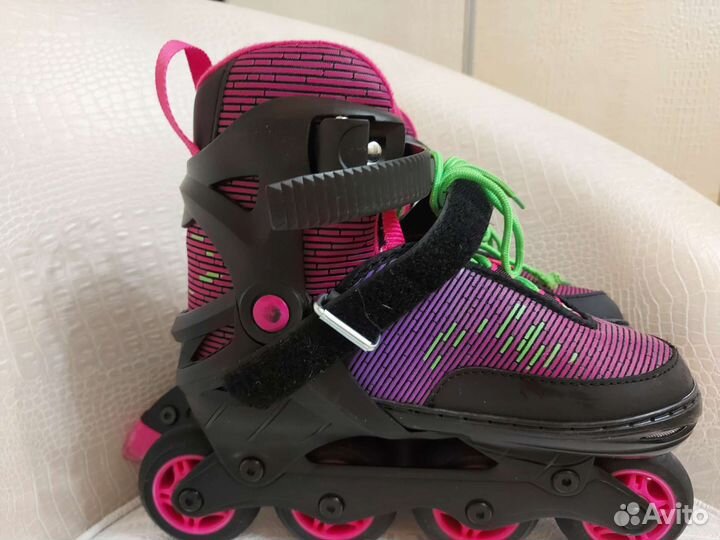 Роликовые коньки раздвижные 34-37 и защита