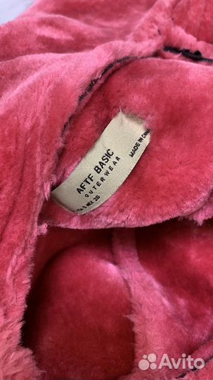 Дублёнка с розовым мехом