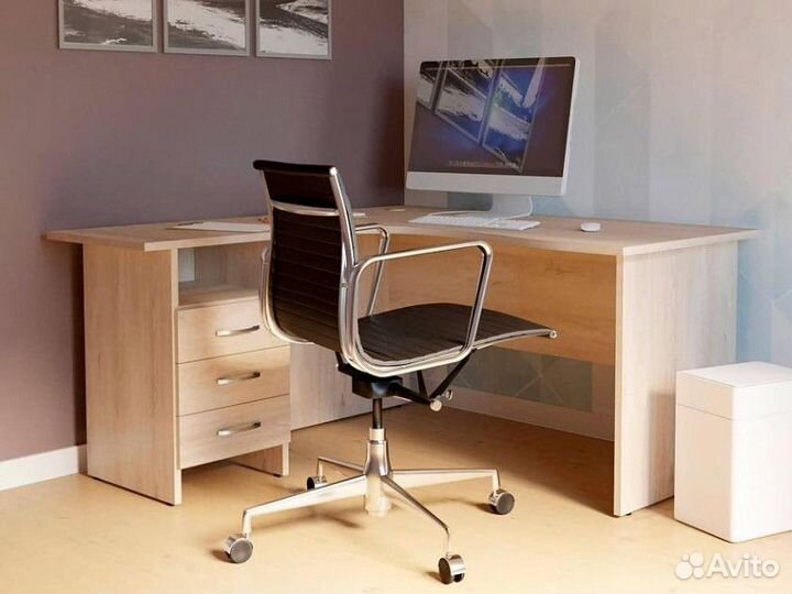 Угловой стол с тумбой Альфа 64 562 школьный