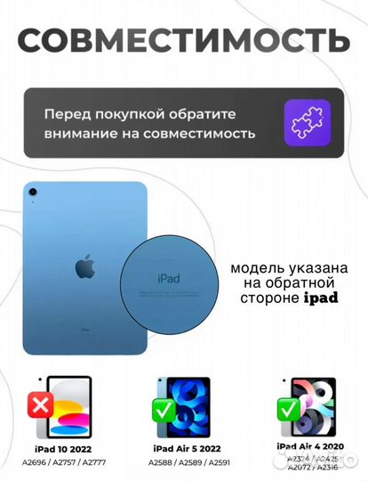 Чехол iPad air 4-5