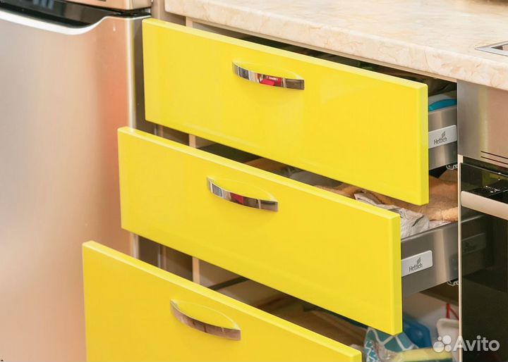 Кухня Жёлтая на заказ собственное производство