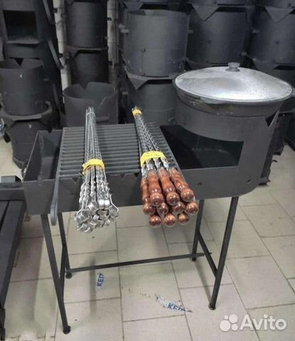 Мангал с подказанником 3мм разборный