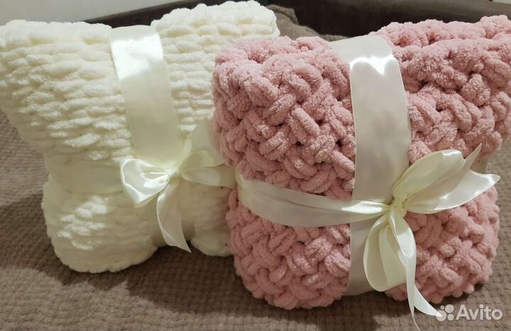 Плед детский вязаный ручная работа