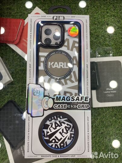 Чехол Magsafe с попсокетом на iPhone 15 Pro Max