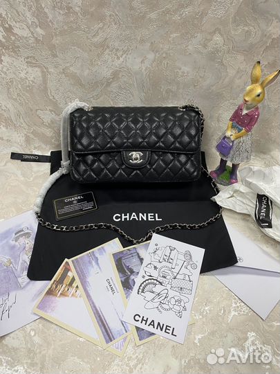 Сумка Chanel Flap кожаная зерненая