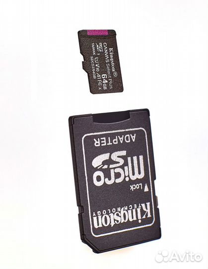 KingSton micro SD card 64GB + адаптер