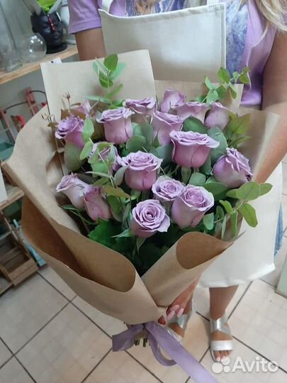 Букет Флоренция из фиолетовых роз