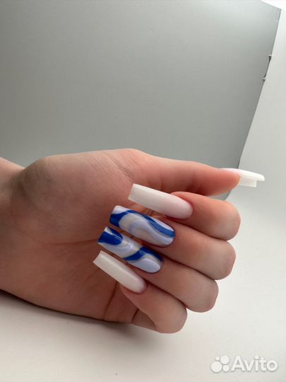 Наращивание ногтей с покрытием