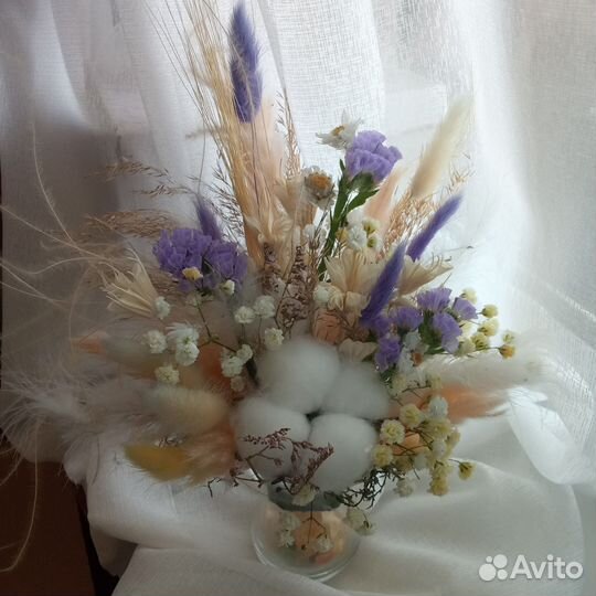 Мини букет из сухоцветов