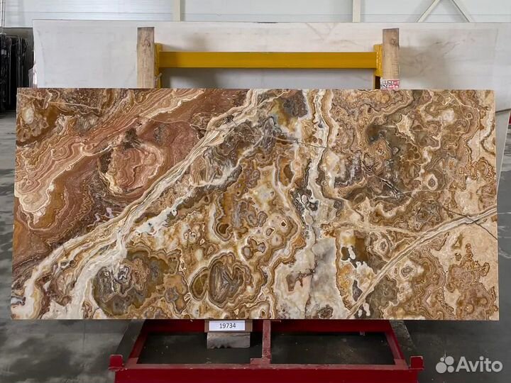 Оникс onice romantic brown, Слэб 20 мм