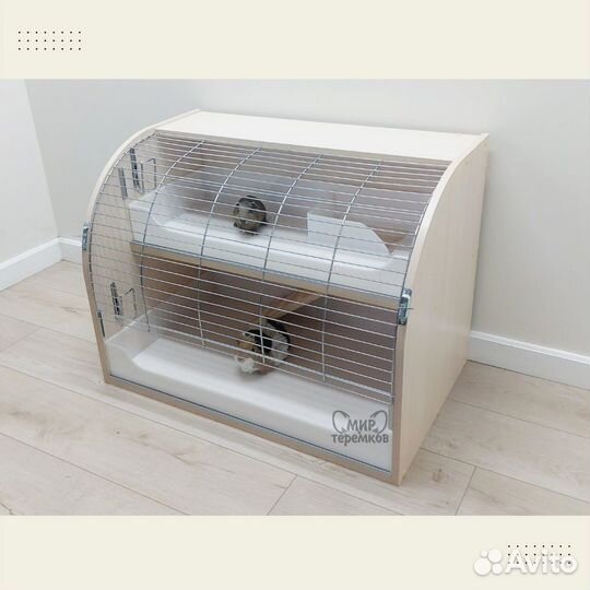 Клетка для морских свинок 80х50х60 см,белдуб,круг9