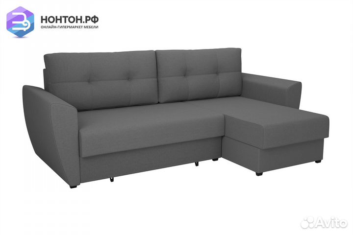 Диван угловой выкатной София серый