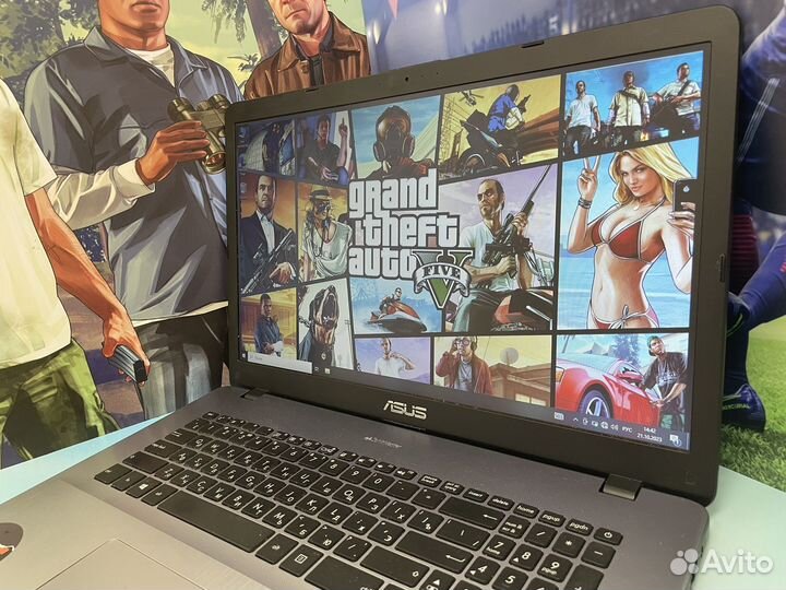 Большой Мощный Ноутбук Asus 4 ядра/8gb/1TB/17.3