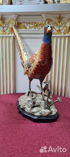 Фигурка ''фазан''. Фарфор, бронза