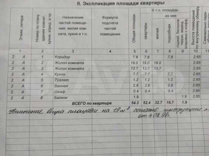 2-к. квартира, 54,3 м², 2/5 эт.