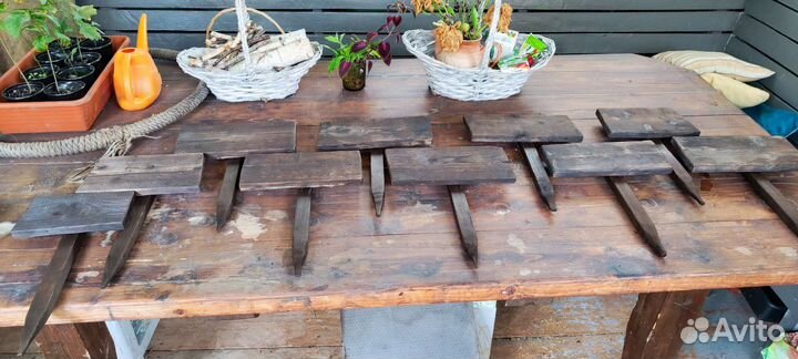 Набор (10 ш.) табличек садовых деревянных