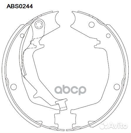 Колодки тормозные барабанные зад ABS0244 AL