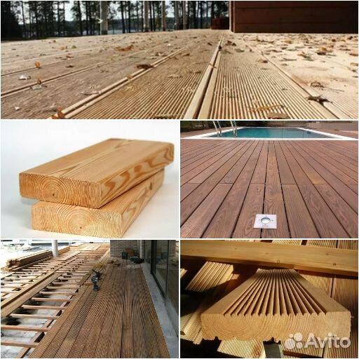 Доска палубная строганная гладкая, вельвет