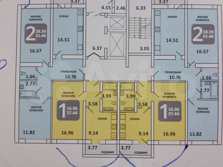 1-к. квартира, 37,4 м², 4/9 эт.