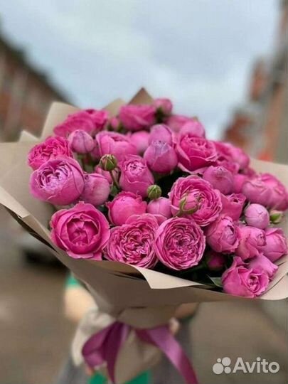 Букет роз пионовидные розы букет цветов