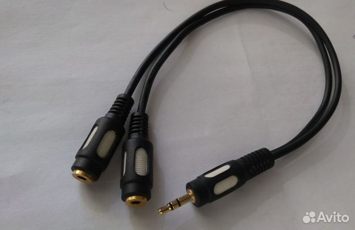 Переходник jack 3,5 mm, Разветвитель мама, папа