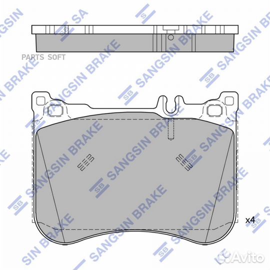 Sangsin brake SP4390 Колодки тормозные дисковые