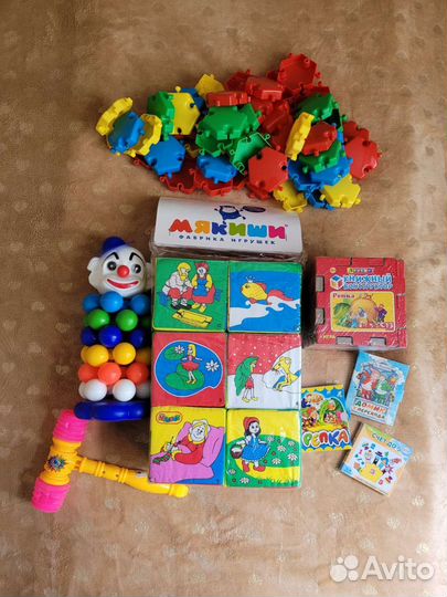 Игрушки развивающие кубики мякиши мозаика 1+