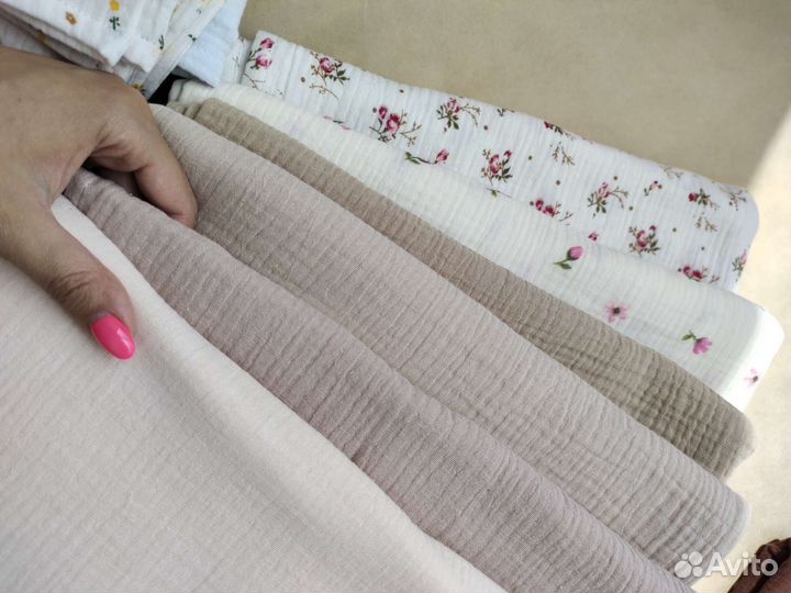 Муслиновые пеленки новые отшитые ручная работа